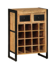 Casier à vin pour 16 bouteilles Bois de manguier massif | Mobilier & Déco
