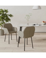 Chaises à manger lot de 2 Gris clair Velours | Mobilier & Déco