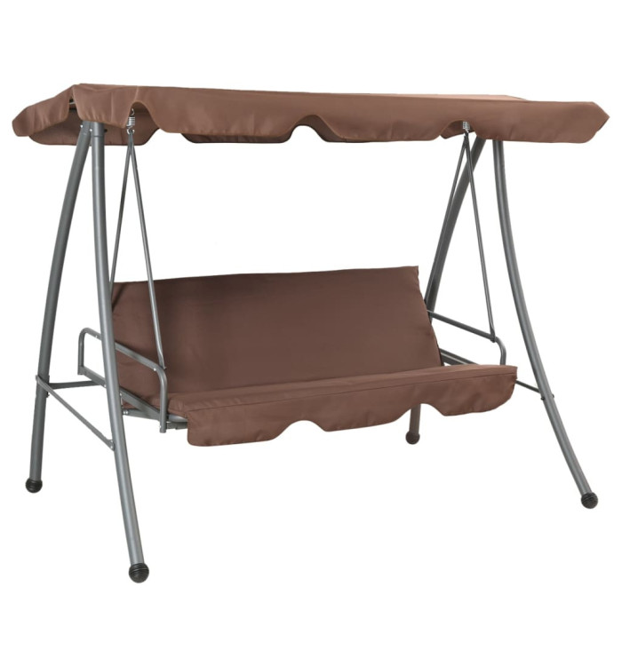Balancelle d'extérieur avec auvent Couleur café | Mobilier & Déco