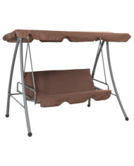 Balancelle d'extérieur avec auvent Couleur café | Mobilier & Déco