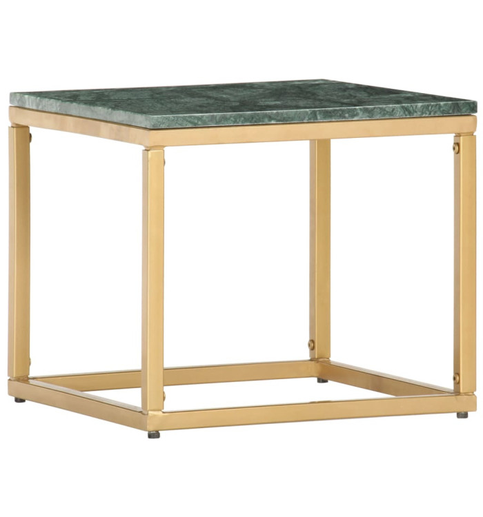 Table basse Vert 40x40x35 cm Pierre véritable et texture marbre | Mobilier & Déco