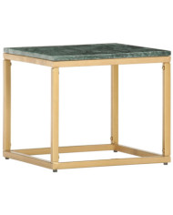 Table basse Vert 40x40x35 cm Pierre véritable et texture marbre | Mobilier & Déco