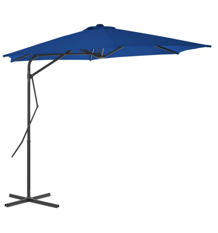 Parasol de jardin avec mât en acier bleu 300x230 cm | Mobilier & Déco