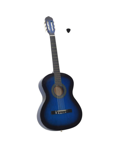 Guitare classique pour débutants Bleu 4/4 39" Tilleul | Mobilier & Déco