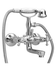 Robinet de baignoire à 2 poignées et déviateur de douche Chrome | Mobilier & Déco