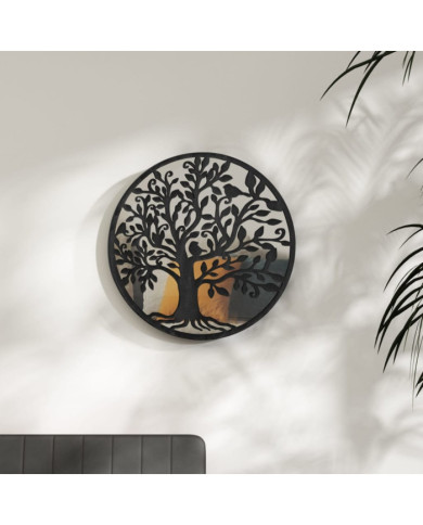 Miroir Noir 60x2,5 cm Fer pour utilisation à l'intérieur | Mobilier & Déco