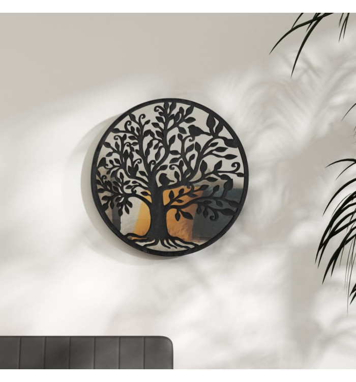 Miroir Noir 60x2,5 cm Fer pour utilisation à l'intérieur | Mobilier & Déco