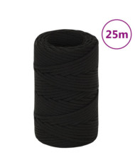 Corde de travail Noir 2 mm 25 m Polyester | Mobilier & Déco