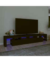 Meuble TV avec lumières LED Noir 230x36,5x40 cm | Mobilier & Déco