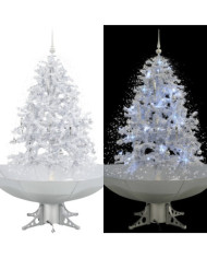 Arbre de Noël neigeux avec base de parapluie Blanc 140 cm | Mobilier & Déco