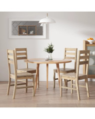 Chaises à manger lot de 4 bois d'acacia massif | Mobilier & Déco
