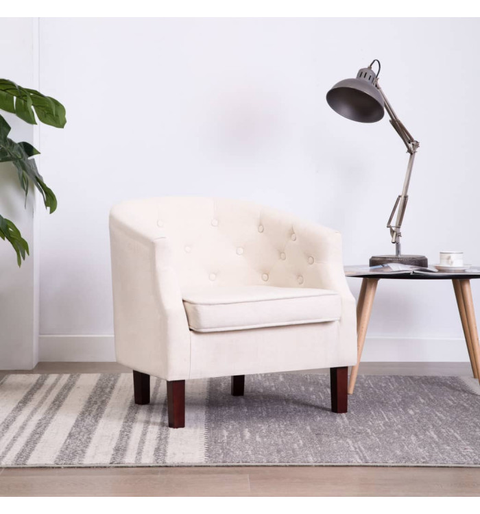 Fauteuil beige tissu | Mobilier & Déco