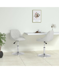 Chaises à manger lot de 2 blanc similicuir | Mobilier & Déco
