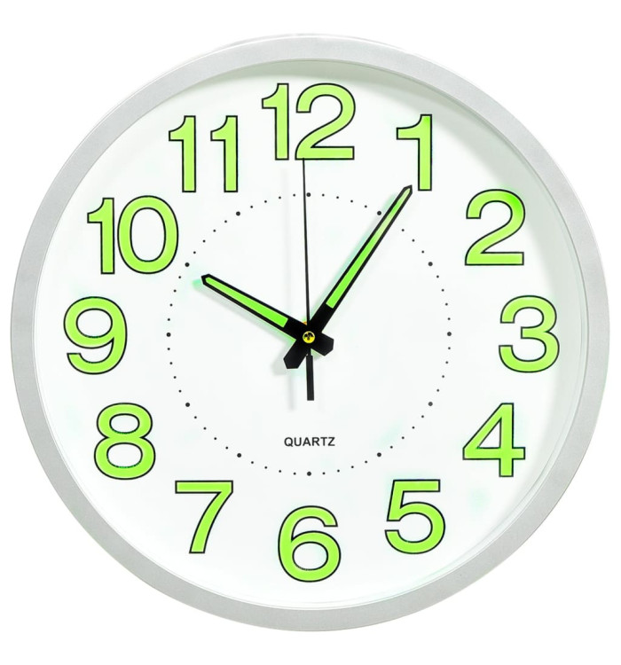 Horloge murale lumineuse Blanc 30 cm | Mobilier & Déco