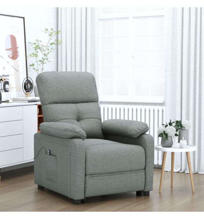 Fauteuil inclinable électrique Gris foncé Tissu | Mobilier & Déco