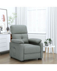 Fauteuil inclinable électrique Gris foncé Tissu | Mobilier & Déco