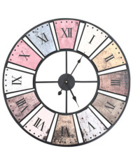 Horloge murale vintage avec mouvement à quartz 60 cm XXL | Mobilier & Déco