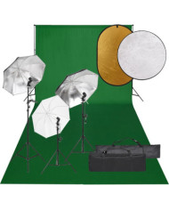 Kit de studio photo avec éclairage toile de fond et réflecteur | Mobilier & Déco
