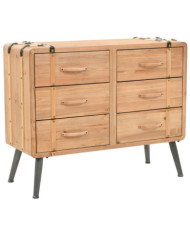 Armoire à tiroirs bois de sapin massif 91x35x73 cm | Mobilier & Déco