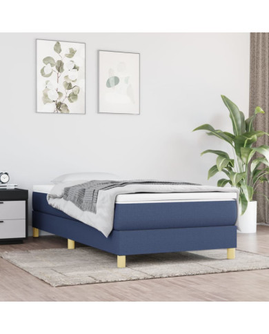 Cadre de lit sans matelas bleu 90x200 cm tissu | Mobilier & Déco