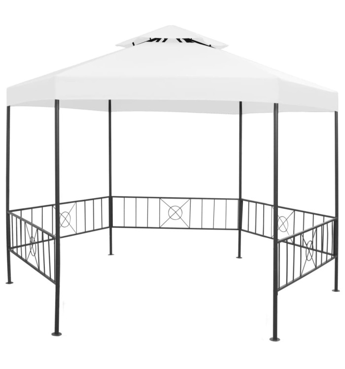 Belvédère de jardin 323x275x265 cm Blanc 180 g/m² | Mobilier & Déco