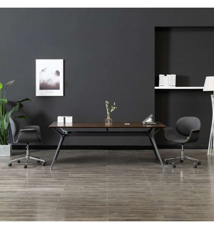 Chaise pivotante à manger Gris Tissu | Mobilier & Déco