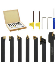 Jeu d’outils de tournage indexables 12 pcs 8x8 mm 70 mm | Mobilier & Déco