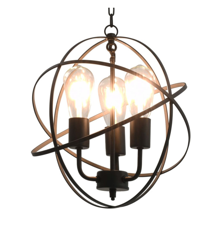 Lampe suspendue Noir Sphère 3 ampoules E27 | Mobilier & Déco