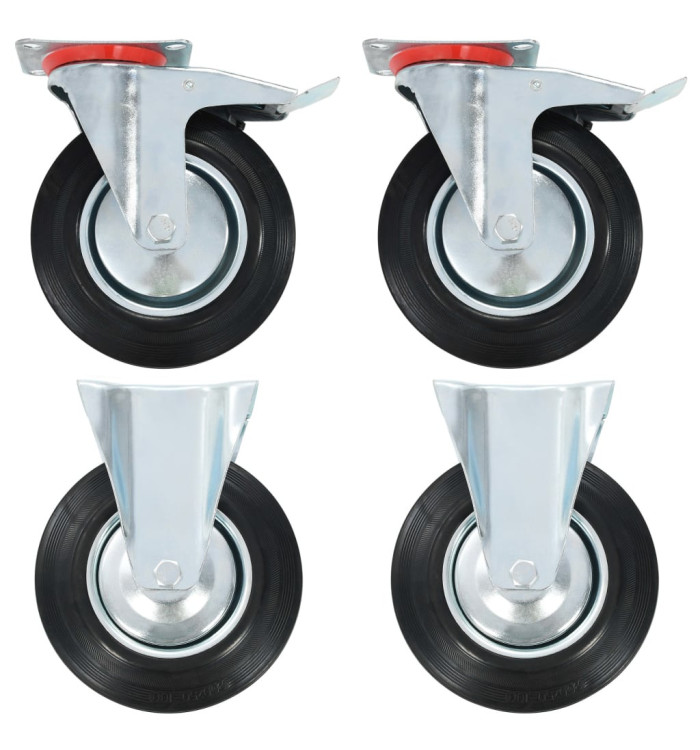 Roulettes 4 pcs 200 mm | Mobilier & Déco