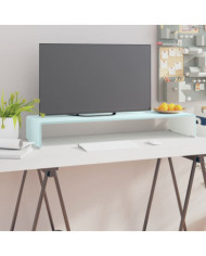 Meuble TV/Support pour moniteur 90x30x13 cm verre vert | Mobilier & Déco
