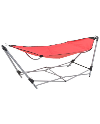 Hamac avec support pliable Rouge | Mobilier & Déco