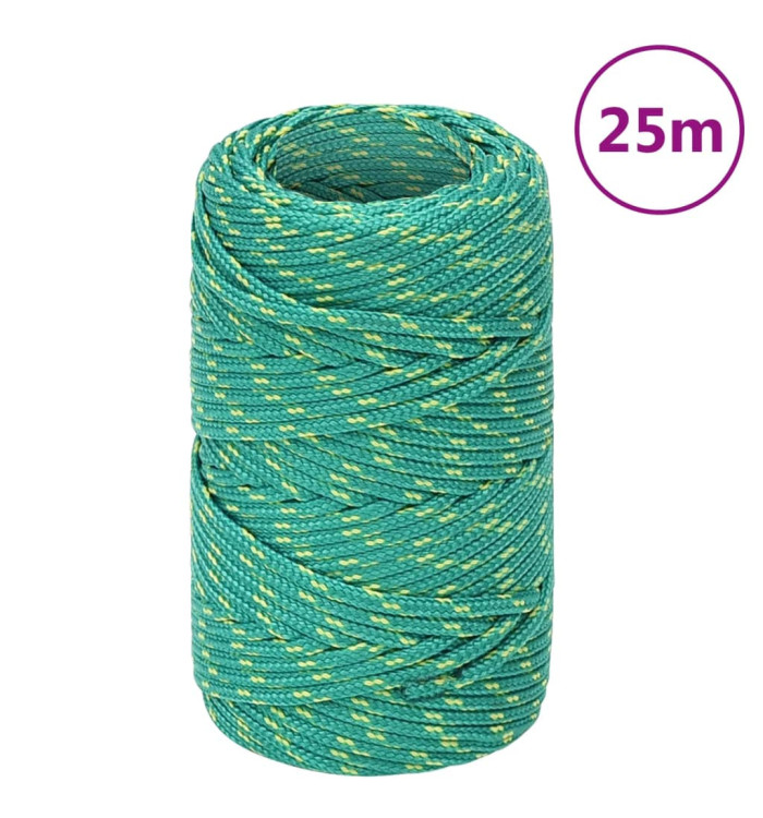 Corde de bateau Vert 2 mm 25 m Polypropylène | Mobilier & Déco