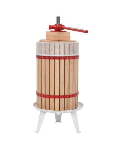 Presse-fruits et à vin avec sac en tissu 24 L Bois de chêne | Mobilier & Déco