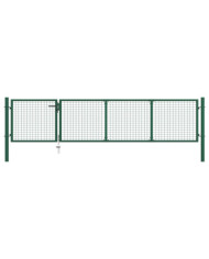 Portillon Acier 350x75 cm Vert | Mobilier & Déco