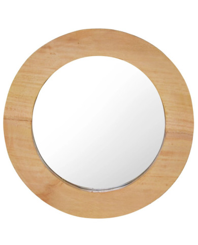 Miroir mural 40 cm Teck Rond | Mobilier & Déco