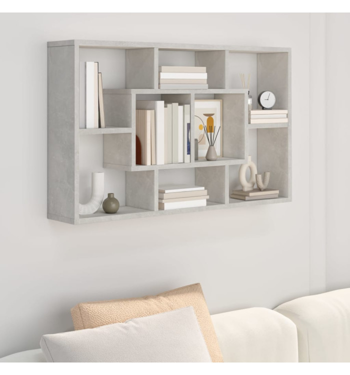 Étagère murale Gris béton 85x16x52,5 cm Bois d'ingénierie | Mobilier & Déco
