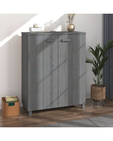 Armoire à chaussures HAMAR Gris foncé 85x40x108 cm Pin massif | Mobilier & Déco