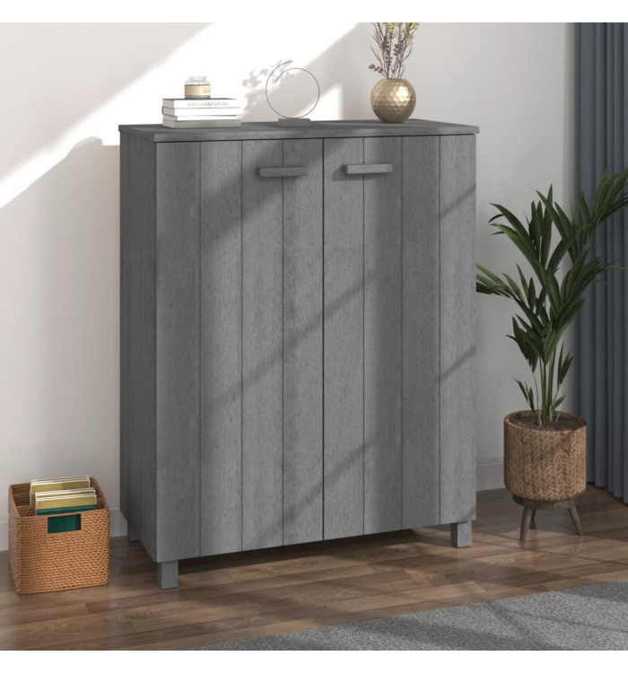 Armoire à chaussures HAMAR Gris foncé 85x40x108 cm Pin massif | Mobilier & Déco