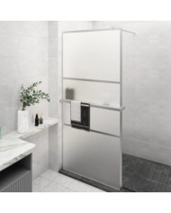 Paroi de douche et étagère Chrome 90x195 cm Verre ESGetAluminium | Mobilier & Déco
