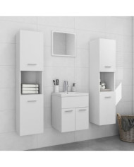 Ensemble de meubles de salle de bain Blanc Aggloméré | Mobilier & Déco