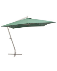 Parasol suspendu avec poteau en aluminium 300x300 cm vert | Mobilier & Déco