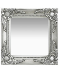Miroir mural style baroque 40x40 cm Argenté | Mobilier & Déco