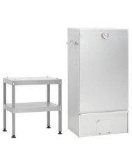 Fumoir à four à barbecue avec table acier galvanisé | Mobilier & Déco