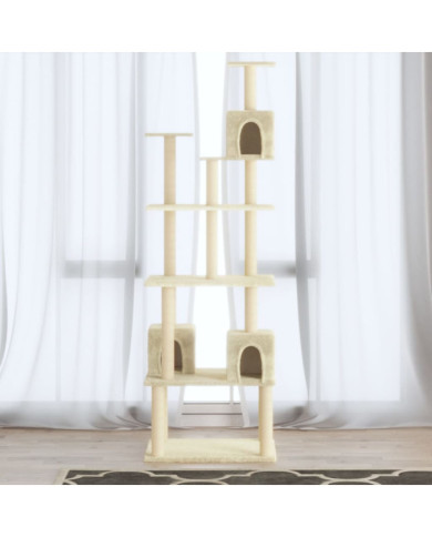 Arbre à chat avec griffoirs en sisal Crème 188 cm | Mobilier & Déco