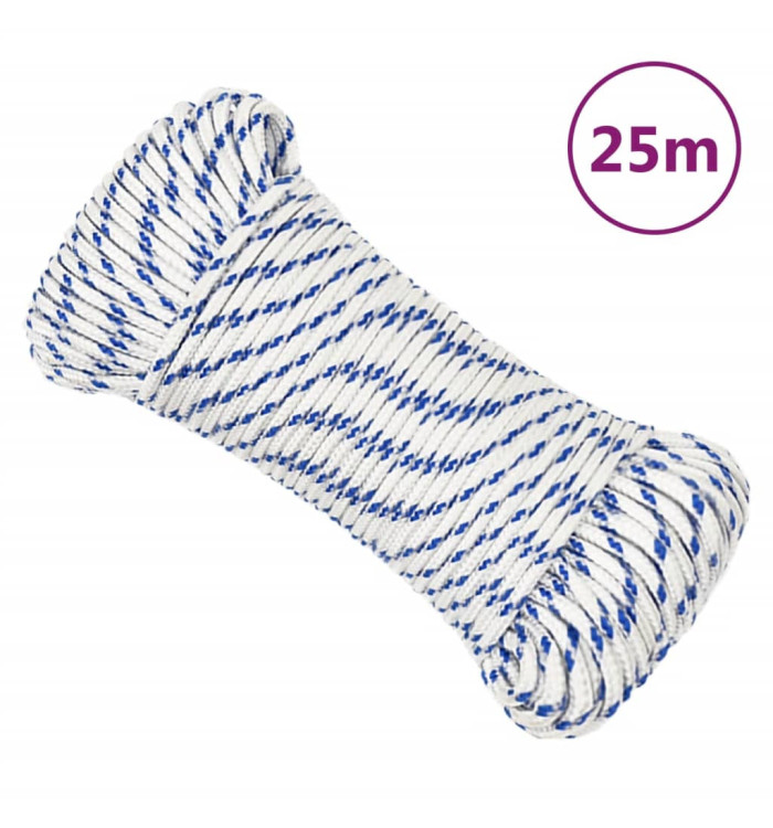 Corde de bateau Blanc 3 mm 25 m Polypropylène | Mobilier & Déco