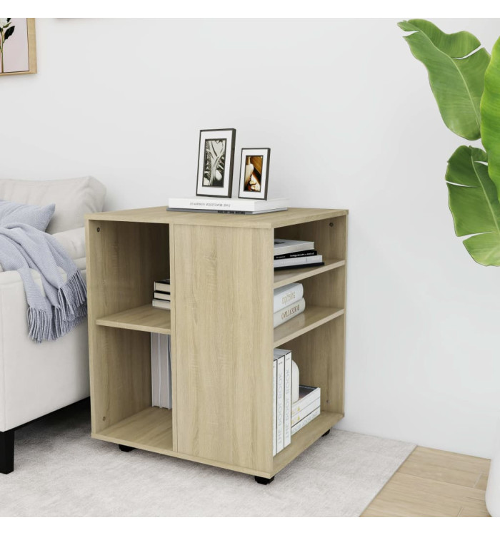 Armoire à roulettes Chêne Sonoma 60x53x72 cm Bois d'ingénierie | Mobilier & Déco