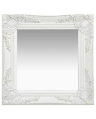Miroir mural style baroque 40x40 cm Blanc | Mobilier & Déco