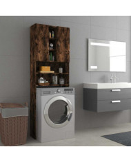 Meuble pour machine à laver Chêne fumé 64x25,5x190 cm | Mobilier & Déco
