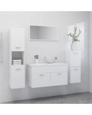 Ensemble de meubles de salle de bain Blanc Bois d'ingénierie | Mobilier & Déco