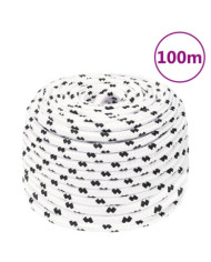 Corde de travail Blanc 10 mm 100 m Polyester | Mobilier & Déco